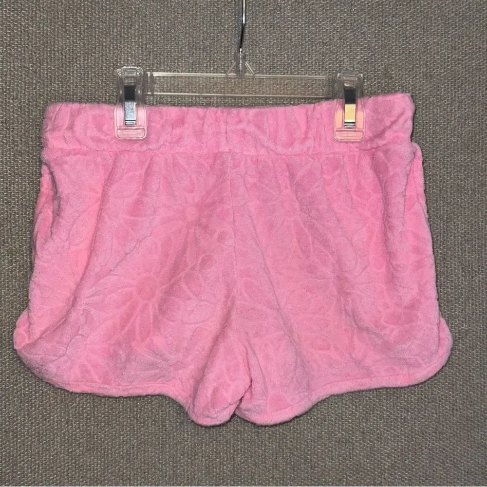 Old Navy size medium 8 Pink terry cloth Floral Shorts